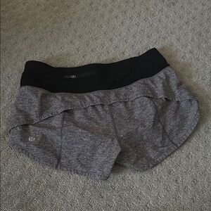 lululemon athletica Black and Gray Athletic Shorts